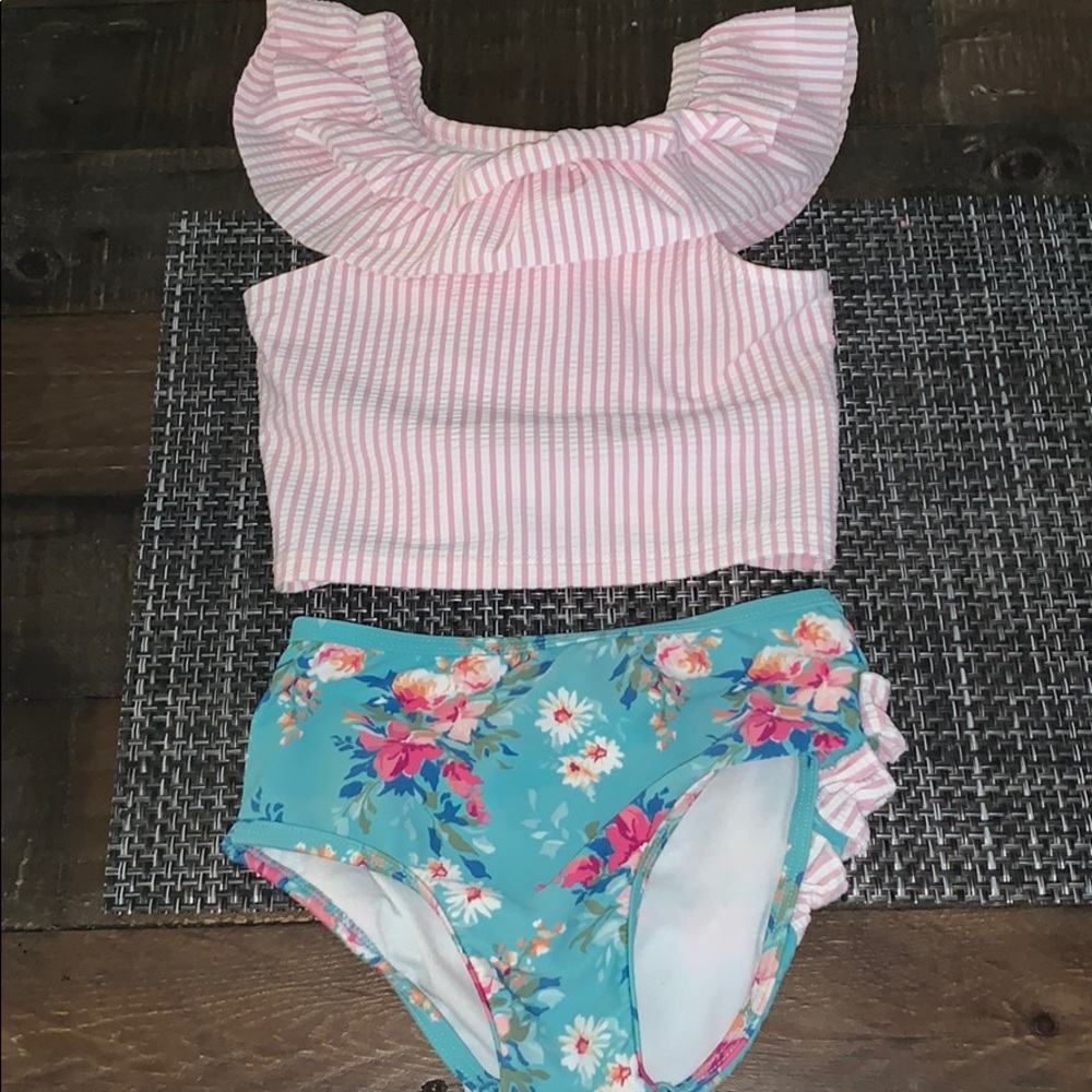 2 piece rufflebutt suit